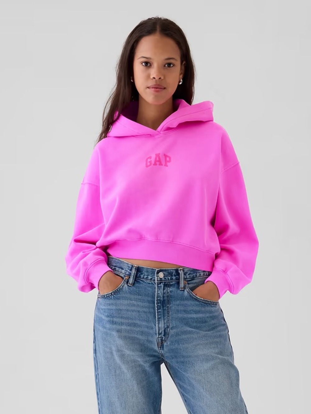 GAP VintageSoft Crop Logo Hoodie